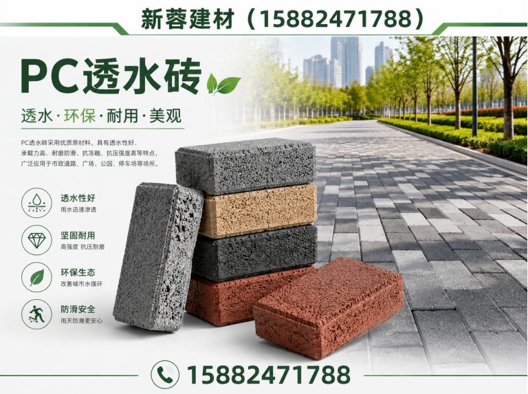 崇州市PC透水砖展示图
